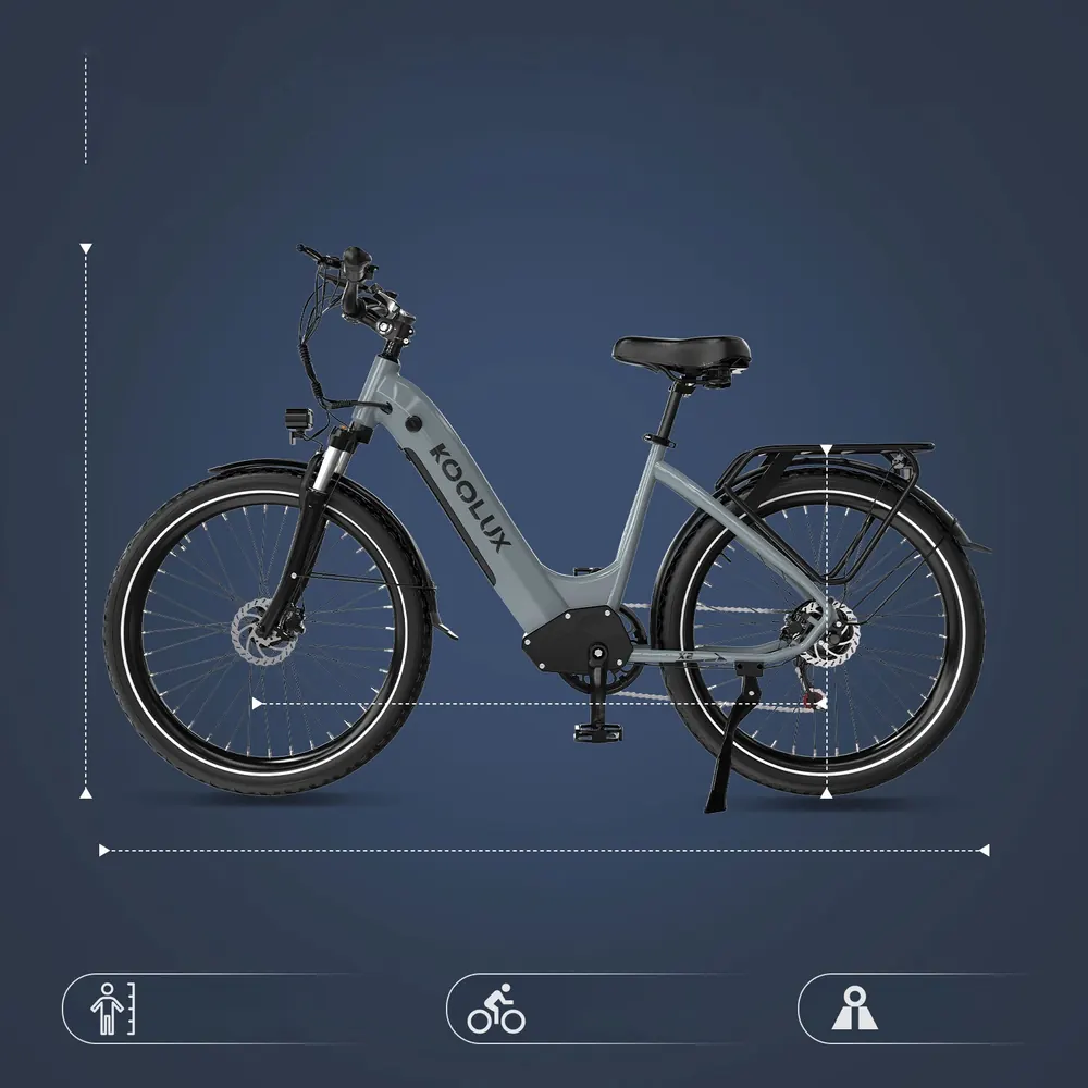 Cadre en aluminium du vélo électrique KOOLUX X2