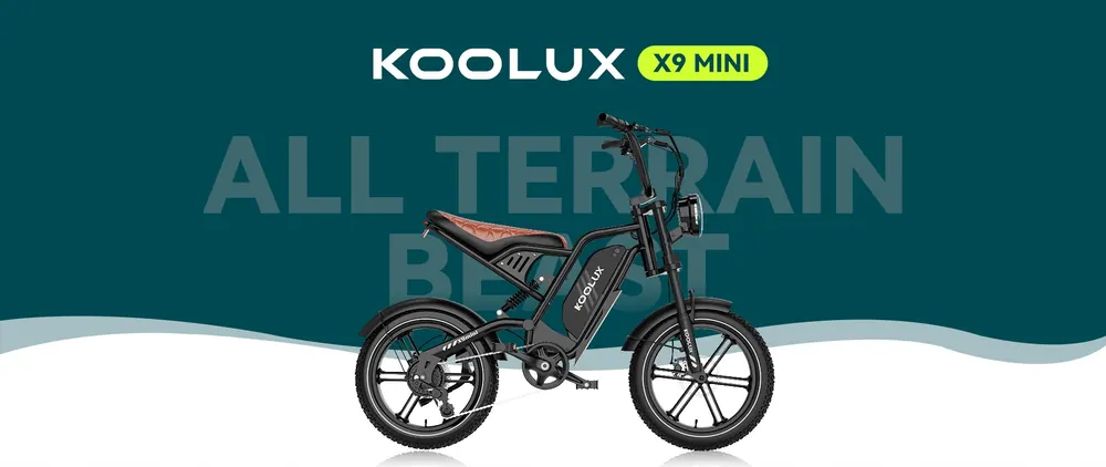 Vélo électrique Koolux X9 Mini avec roues 16 pouces et pneus larges