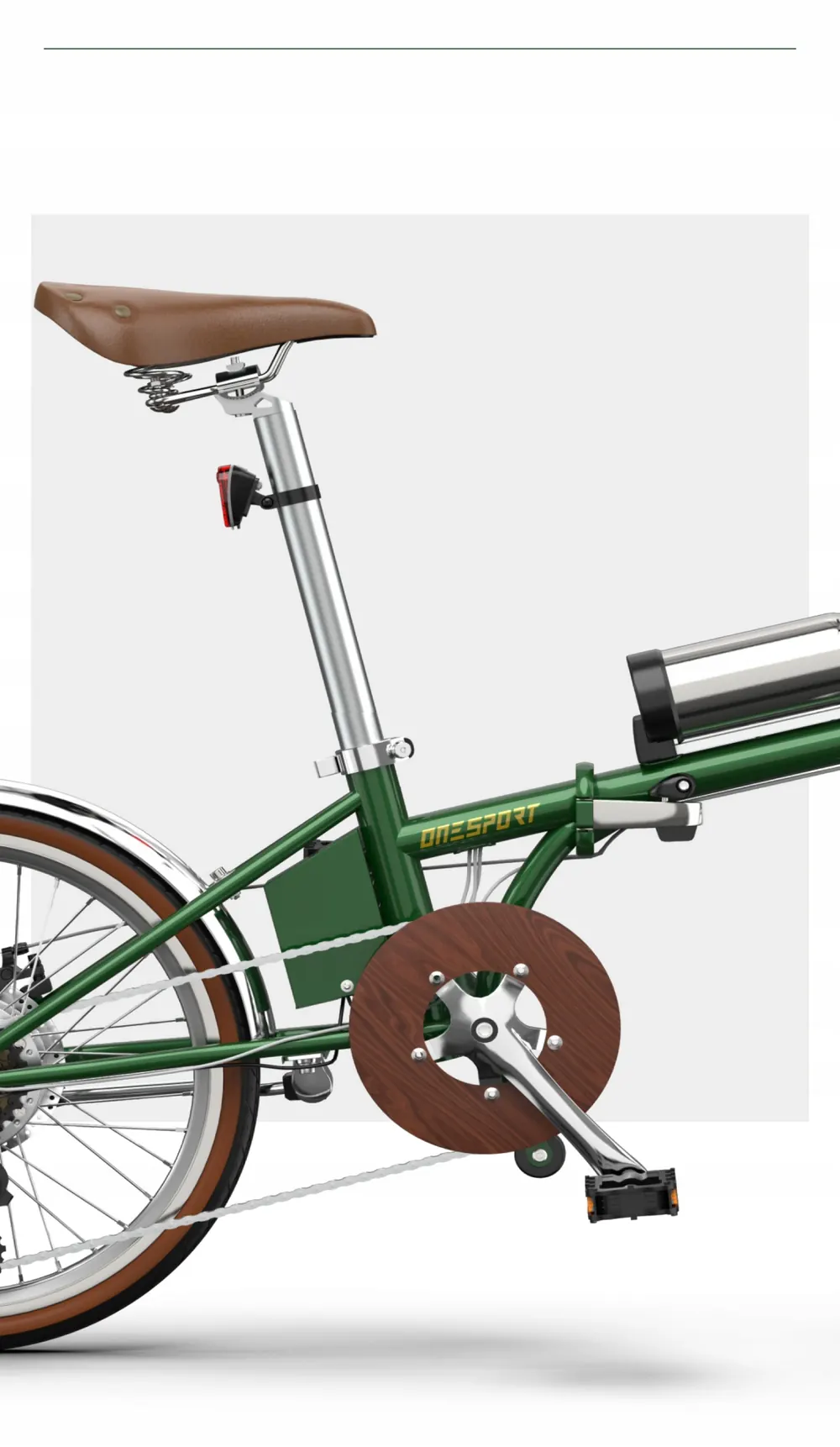 Cadre en acier Cr-Mo du vélo électrique ONESPOT OT02 PRO 250W