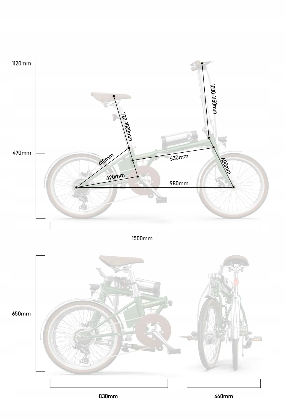Vélo électrique ONESPOT OT02 PRO 250W unisexe pour homme et femme