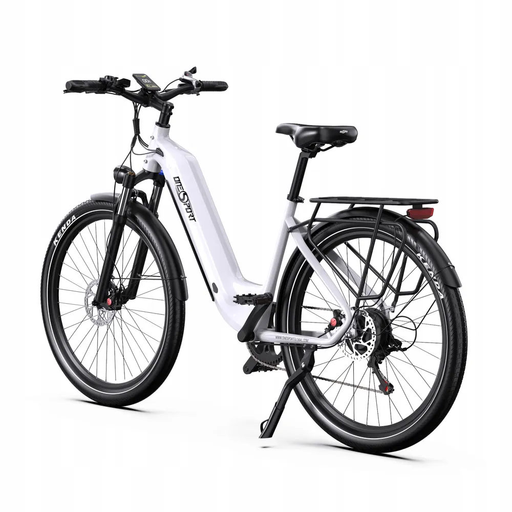 Logo de la marque Onesport sur le cadre du vélo électrique OT05