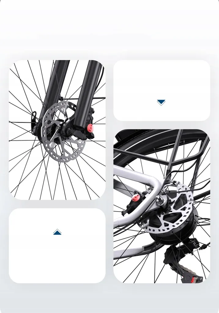 Moteur électrique 250W sur le vélo Onesport OT05 blanc