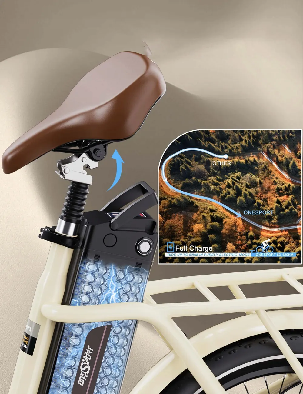 ONESPORT OT16-2 Vélo Électrique Pliable image 7