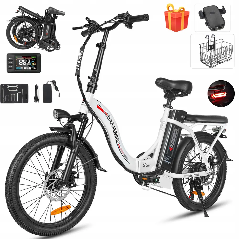 SAMEBIKE CY20 vélo électrique pliant 20 pouces 7 vitesses pour trajets urbains