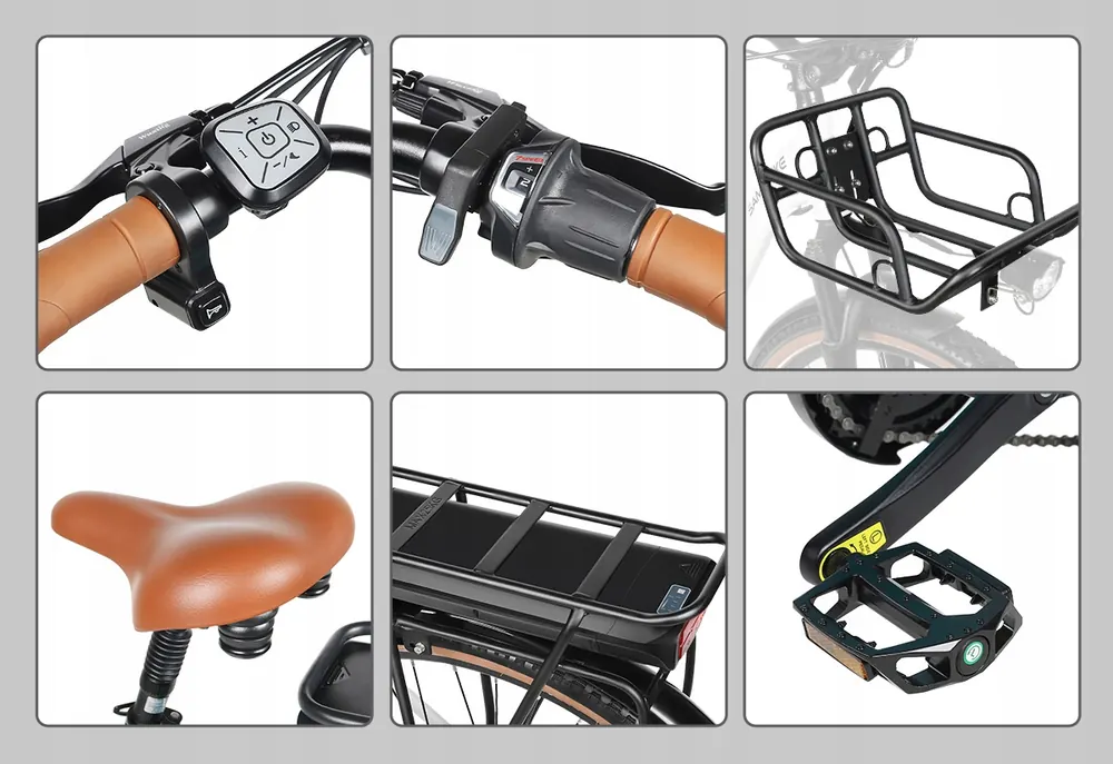 Cadre en aluminium du vélo électrique Samebike RS-A07, léger et robuste.