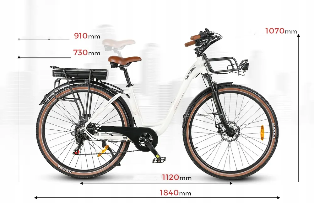 Batterie lithium-ion 13AH amovible du vélo électrique Samebike RS-A07.