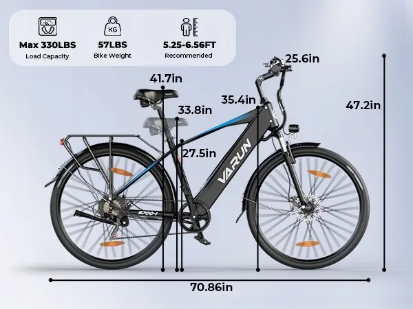 VARUN S700-1 Vélo Électrique Urbain image 14