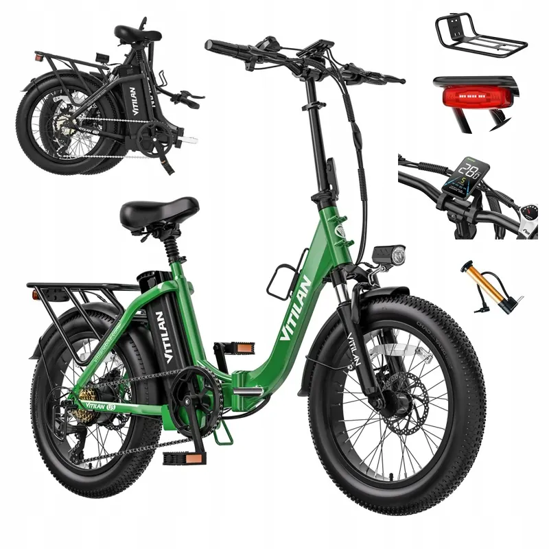 Vélo électrique VITILAN U3 750W 45 km/h avec pneus larges 20x3.0